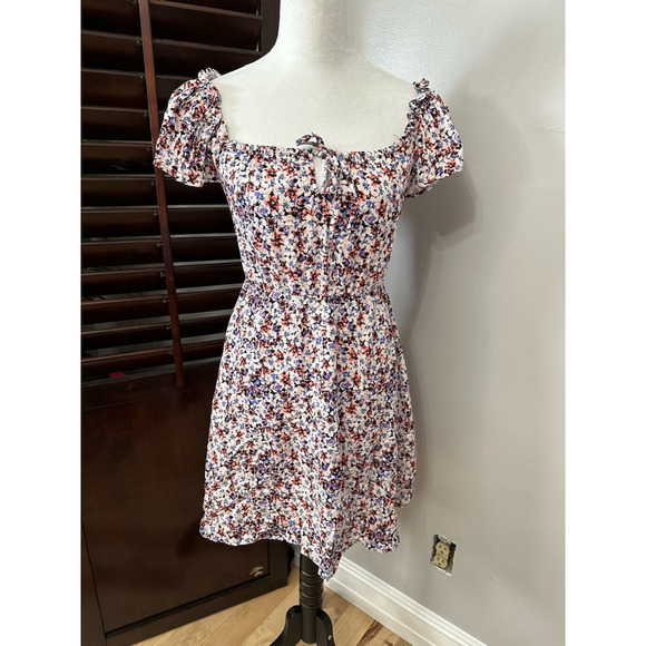 Vero Moda Dresses & Skirts - Vero Moda Womens Sundress Multicolor Floral Smocked Mini Short Sleeve S New